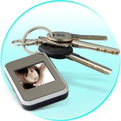 1,5 polegadas Keychain Digital Photo Frame (Silver)
